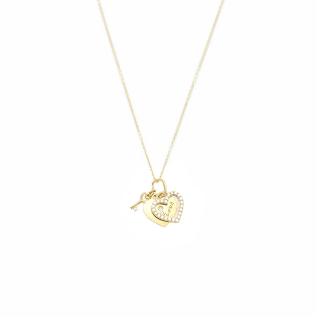 Heart Key Love Necklace