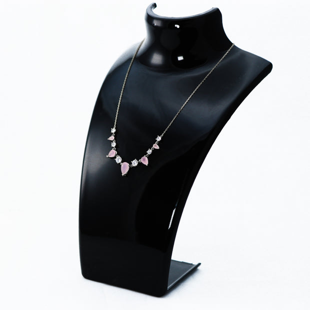 Pink Teardrops Necklace