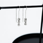 Long Modern Cubes Drop Earrings