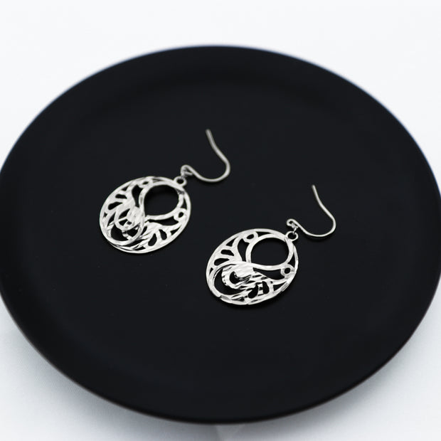 Infinity Oval Earrings