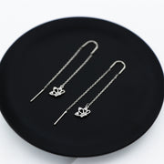 Long Crown Drop Earrings