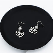 Micro Setting Textured Heart Earrings