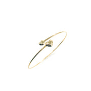 Double Open Heart Bangle