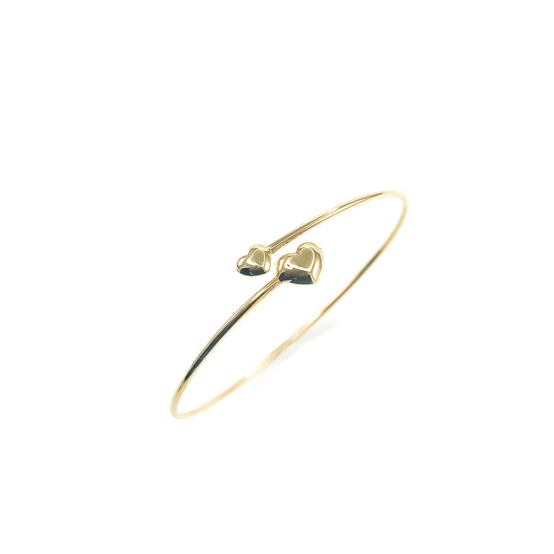 Double Open Heart Bangle