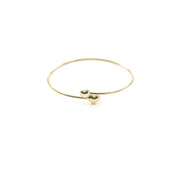 Double Open Heart Bangle