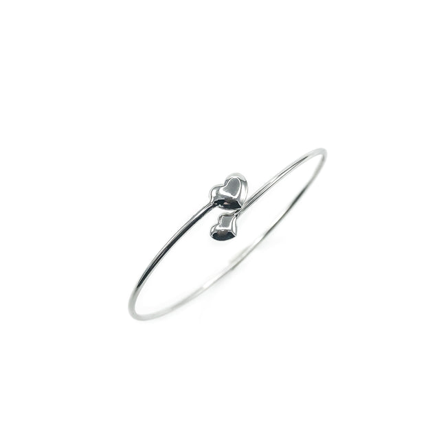 Double Open Heart Bangle