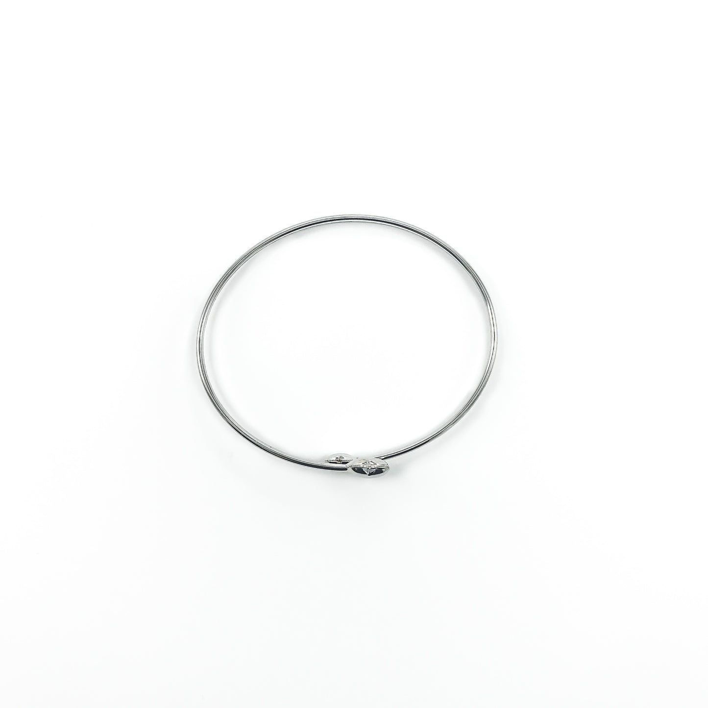 Double Open Heart Bangle